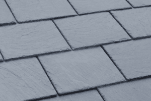 Close-up of a natural slate roof on a home in Gaithersburg, MD